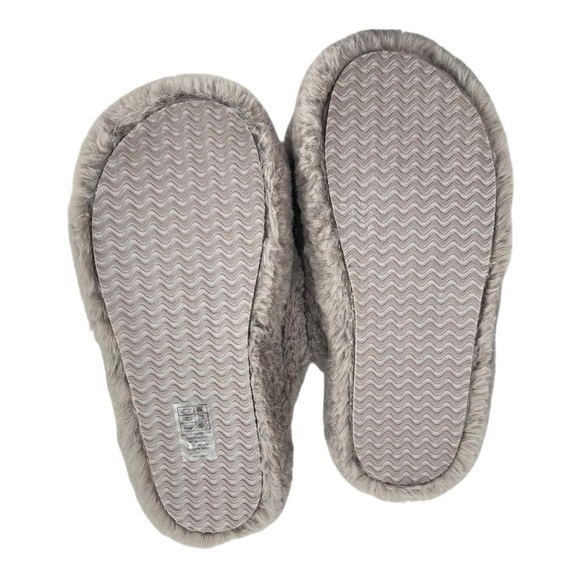 Soma Plush Taupe Faux Fur Cozy Mule Slide House Slippers Size Large NWT in - Picture 2 of 8